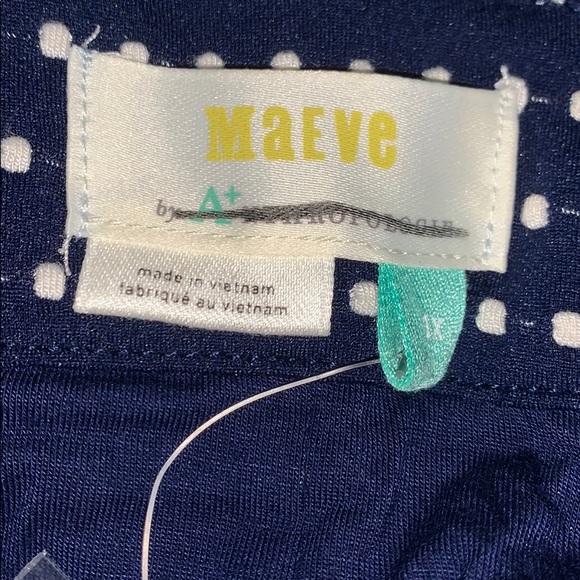 NEW Maeve Cecile Polka Dot Dress Stretch Knit Anth - Picture 4 of 4